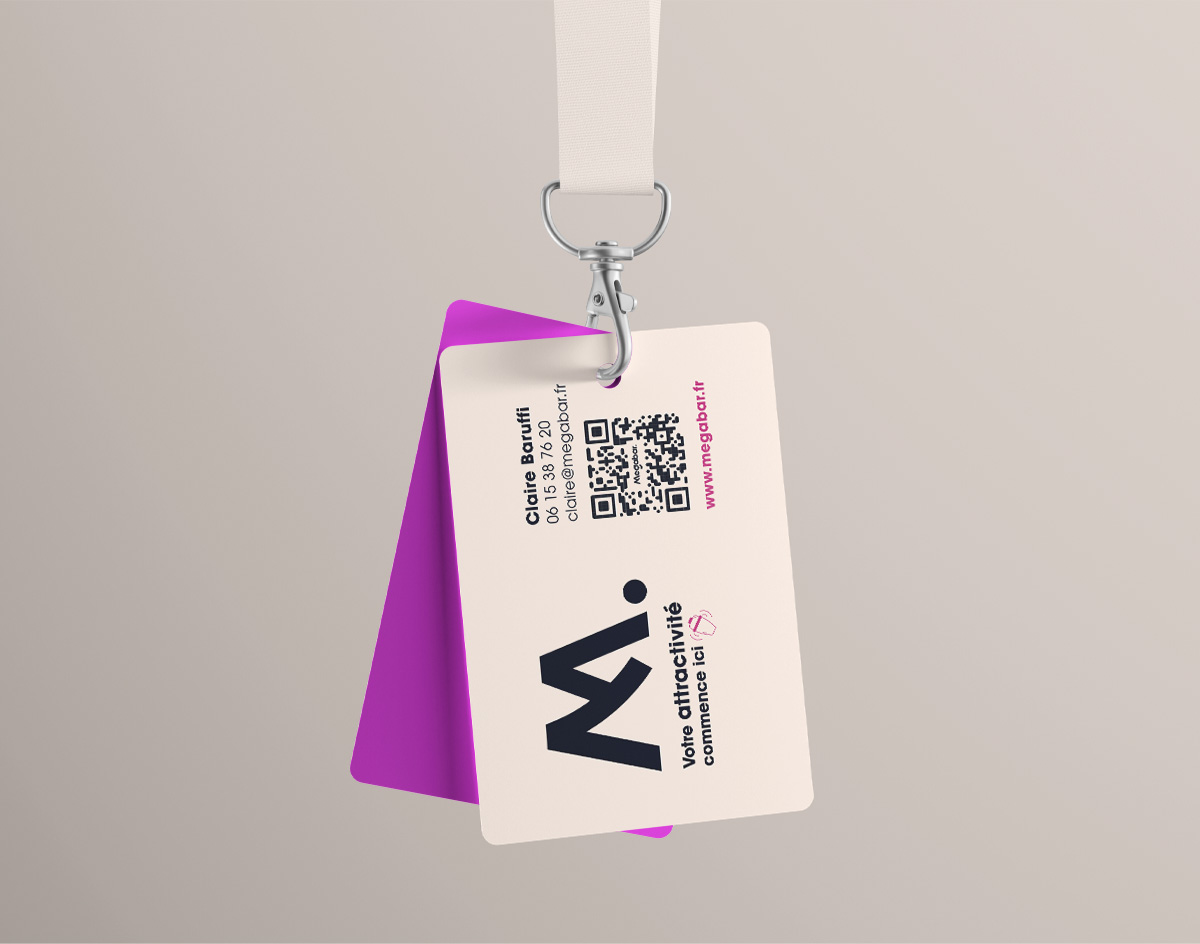 Carte de visite Megabar pour agence de communication RH